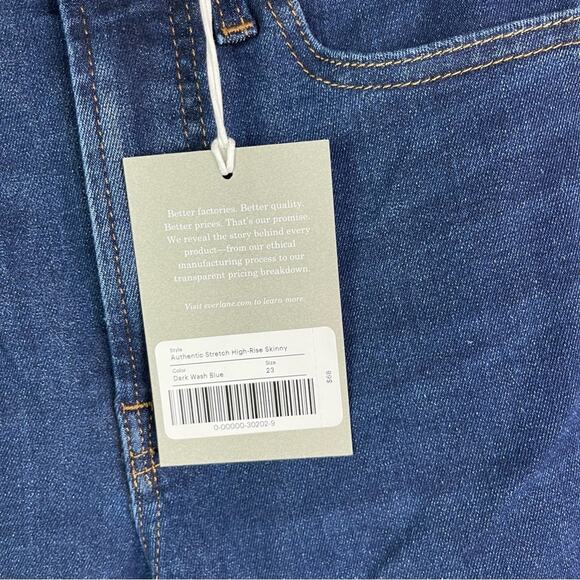 Everlane Authentic Stretch High Rise Skinny Jeans Size 23 Tall - Picture 4 of 5